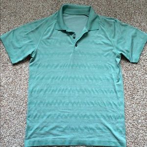 Lululemon Men’s Metal Vent Tech Green Strip Polo M